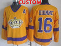 Custom Los Angeles Kings Yellow Throwback CCM Jersey Stitched