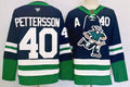 Custom Men Elias Pettersson Canucks Navy Jersey All Stitched