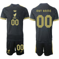 Custom Mexico Jersey Name and Number Black Gold 2025 - 26 Soccer Suit