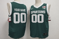 Custom Michigan State Spartans Basketball Jersey Name, Number Green Stitched