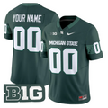 Custom Michigan State Spartans Jersey 2025 Vapor Limited Stitched Green