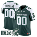 Custom Michigan State Spartans Jersey 2025 Vapor Limited Stitched Green Alter