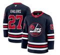 Custom Nikolaj Ehlers Jets Jersey - Alternate Navy All Stitched