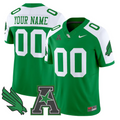 Custom North Texas Mean Green Jersey 2025 Vapor Limited Stitched Green Alter