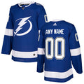 Custom Tampa Bay Lightning Blue Stitched NHL 2017-2018 Hockey Jersey