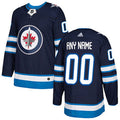 Custom Winnipeg Jets 2017-2018 Hockey Blue Stitched NHL Jersey