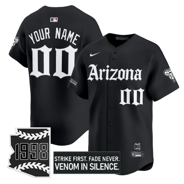 Custom Arizona Diamondbacks Jersey Gothic Desert Fang Edition Stitched