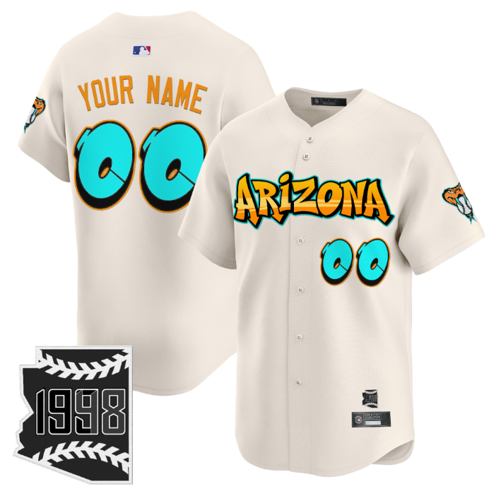 Custom Arizona Diamondbacks Jersey Graffiti Desert Ink Edition Stitched