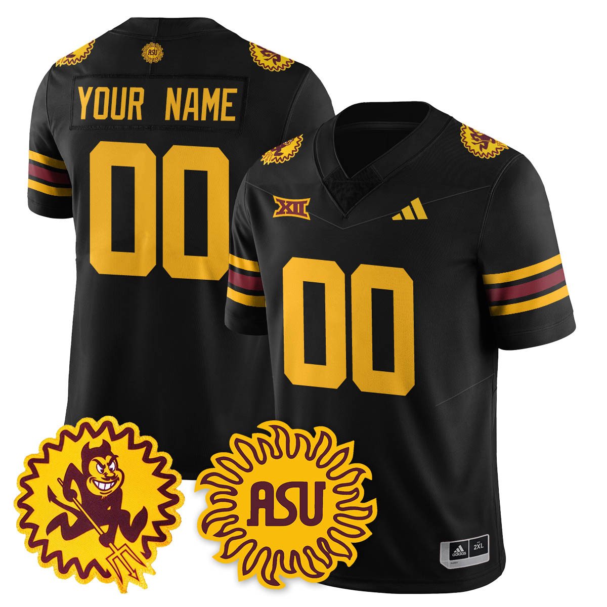 Custom Arizona State Sun Devils Jersey 1975 Throwback Uniform Stitched