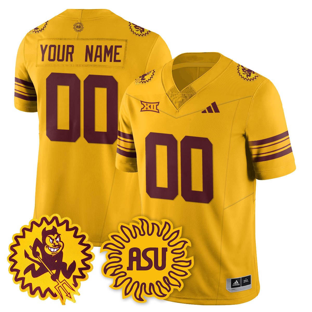 Custom Arizona State Sun Devils Jersey 1975 Throwback Uniform Stitched