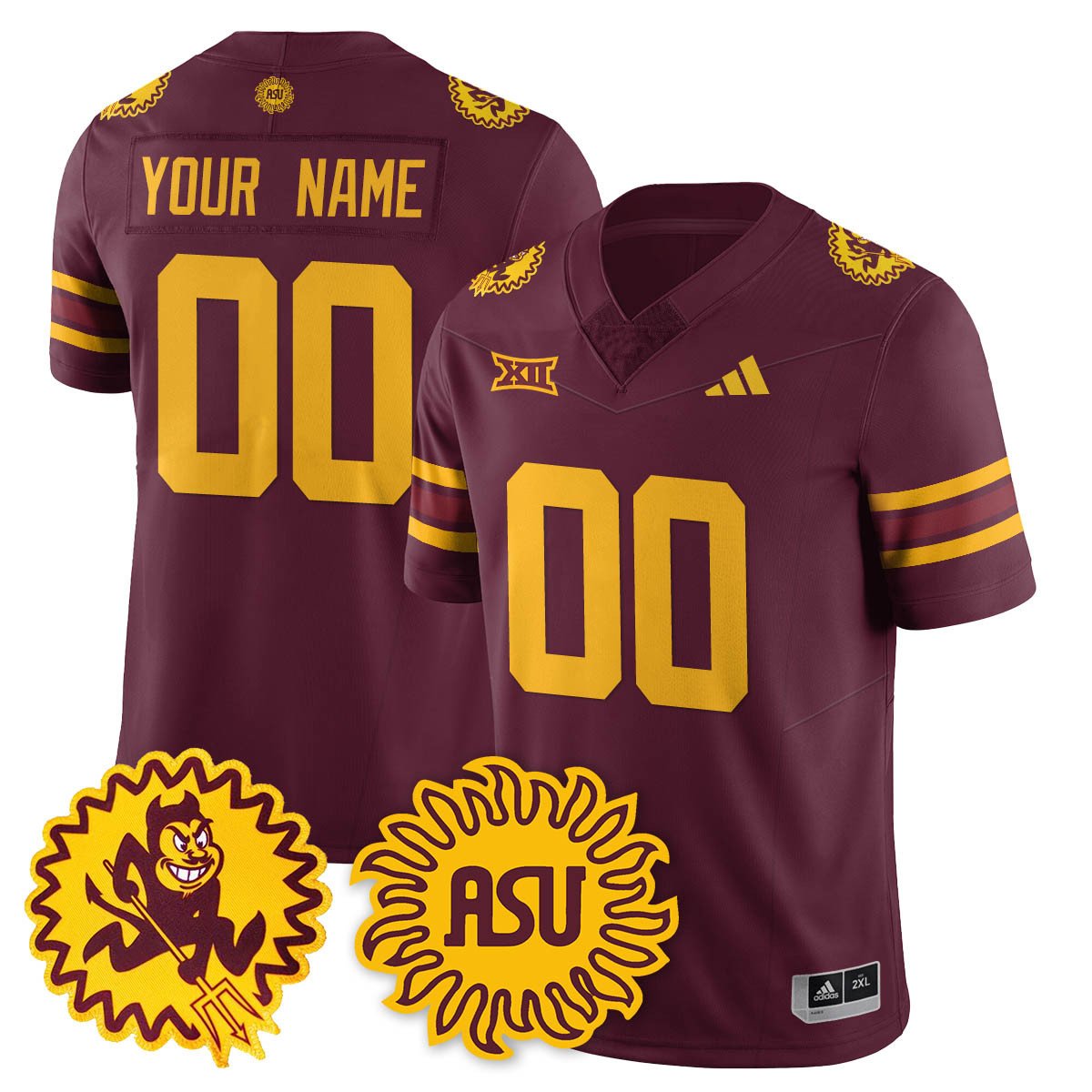 Custom Arizona State Sun Devils Jersey 1975 Throwback Uniform Stitched