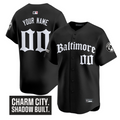 Custom Baltimore Orioles Jersey Gothic Harbor Edition Stitched