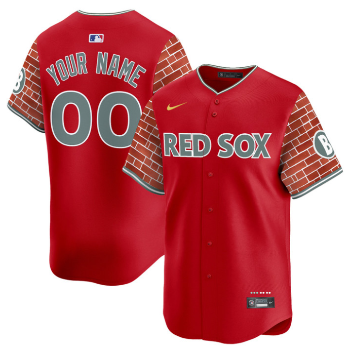 Custom Boston Red Sox Jersey 2025 Fenway Red Brick Style Vapor Premier Limited Stitched