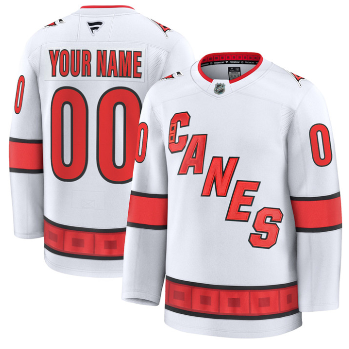 Custom Carolina Hurricanes Jersey Name and Number Premium All Stitched Black