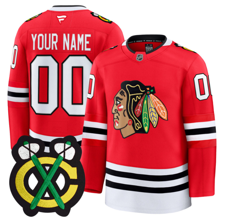 Custom Chicago Blackhawks Jersey Name, Number Premium All Stitched