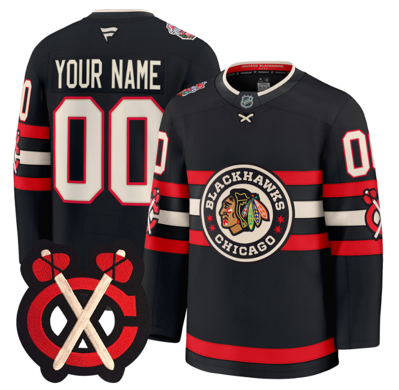 Custom Chicago Blackhawks Jersey Name, Number Premium All Stitched