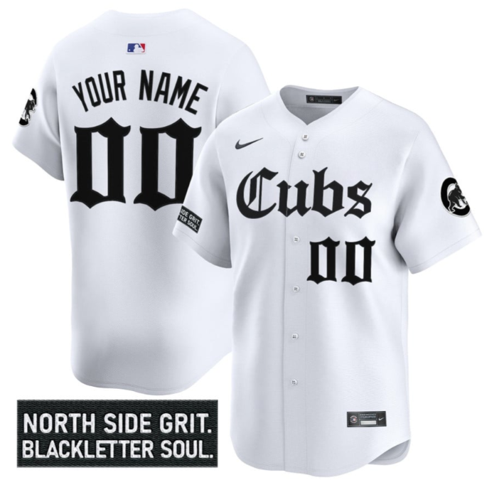Custom Chicago Cubs Jersey Gothic North Side Edition Vapor Premier Limited Stitched