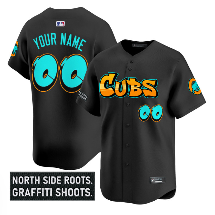 Custom Chicago Cubs Jersey Graffiti North Side Edition Stitched