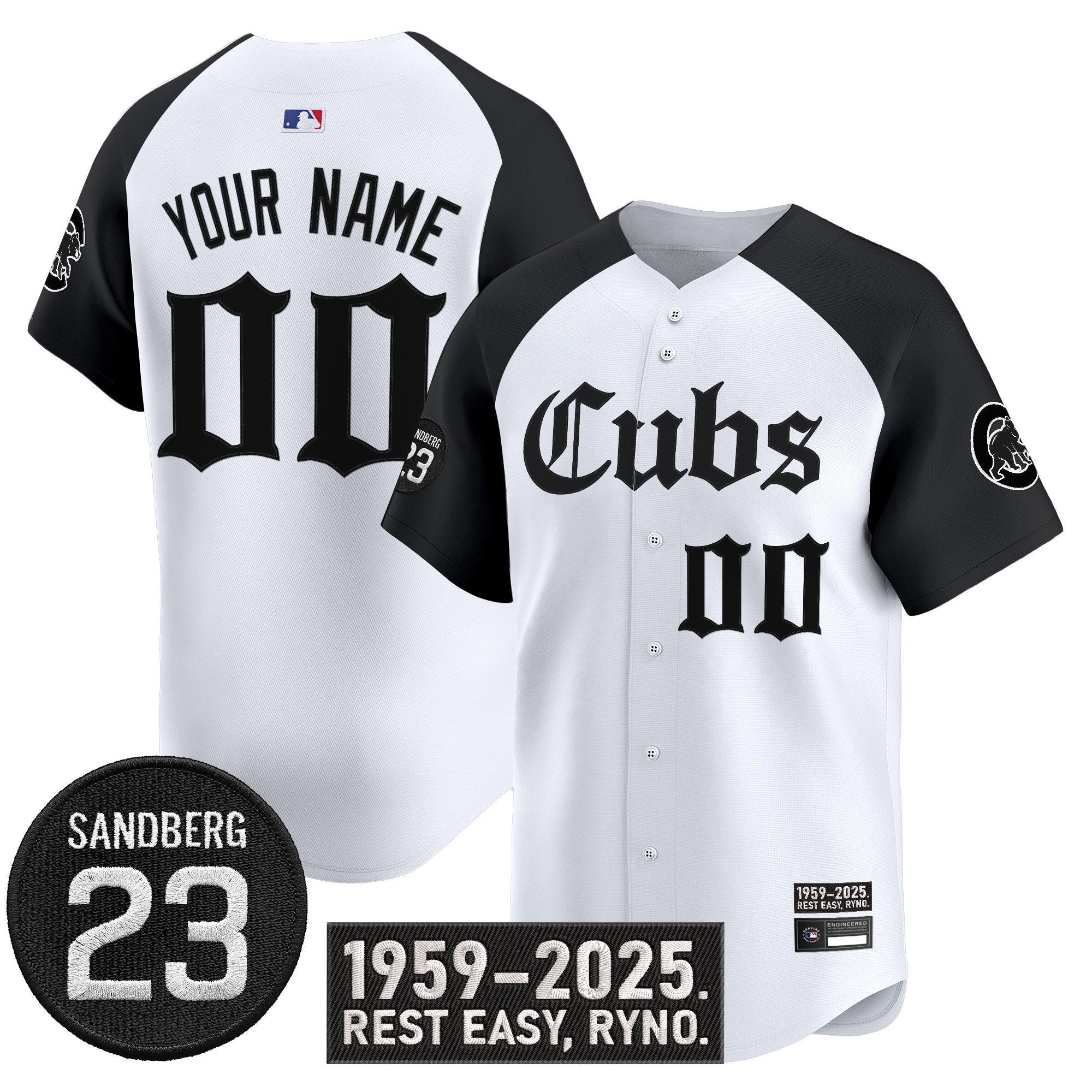 Custom Chicago Cubs Jersey Ryne Sandberg Tribute Limited Stitched