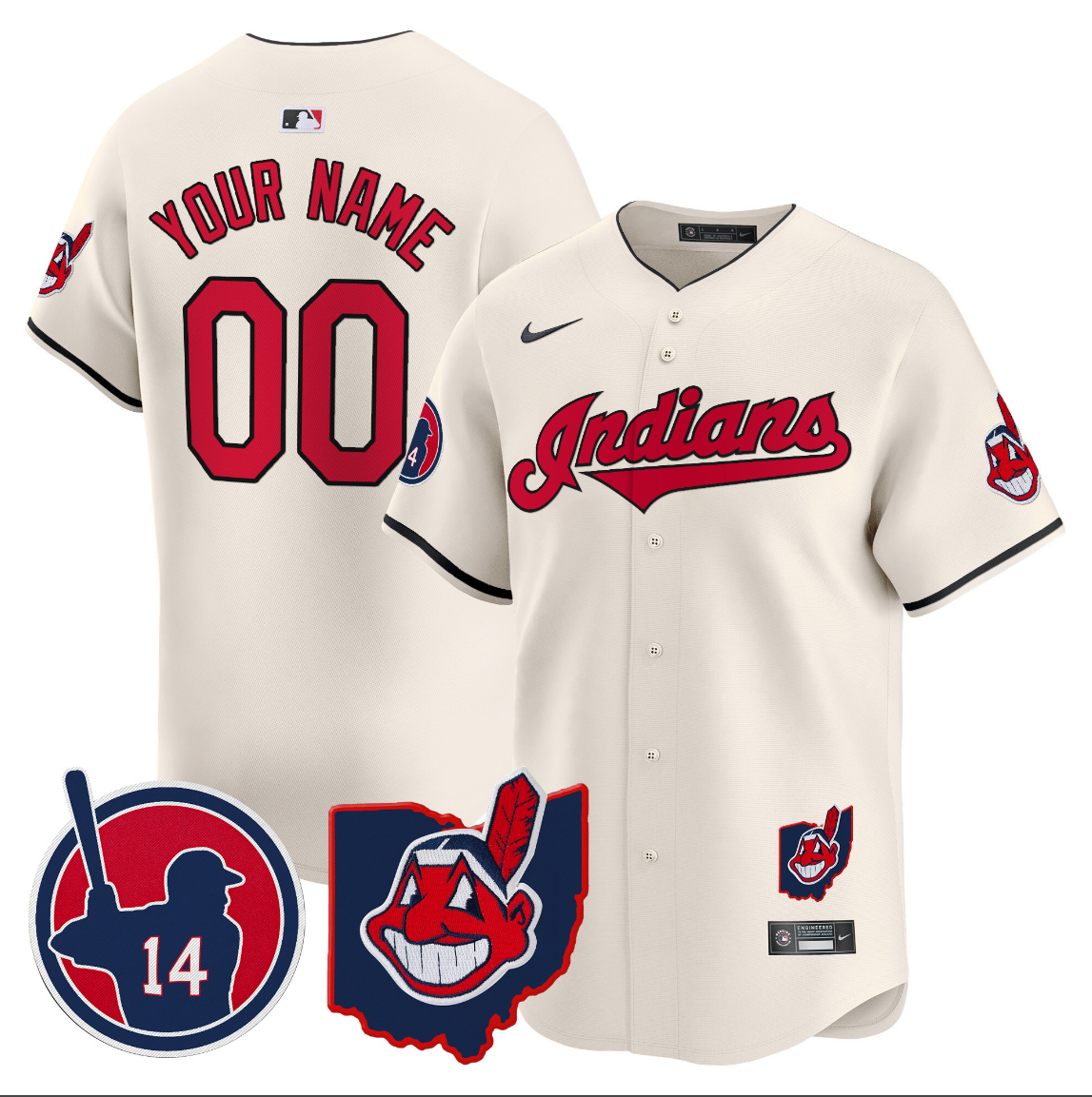 Custom Cleveland Guardians Jersey 2025 Vapor Premier Limited All Stitched