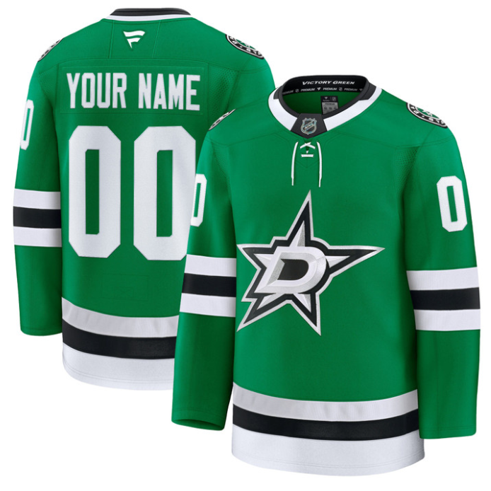 Custom Dallas Stars Premium Jersey Name and Number All Stitched Black