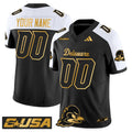 Custom Delaware Blue Hens Jersey 2025 Gold Vapor Limited Stitched