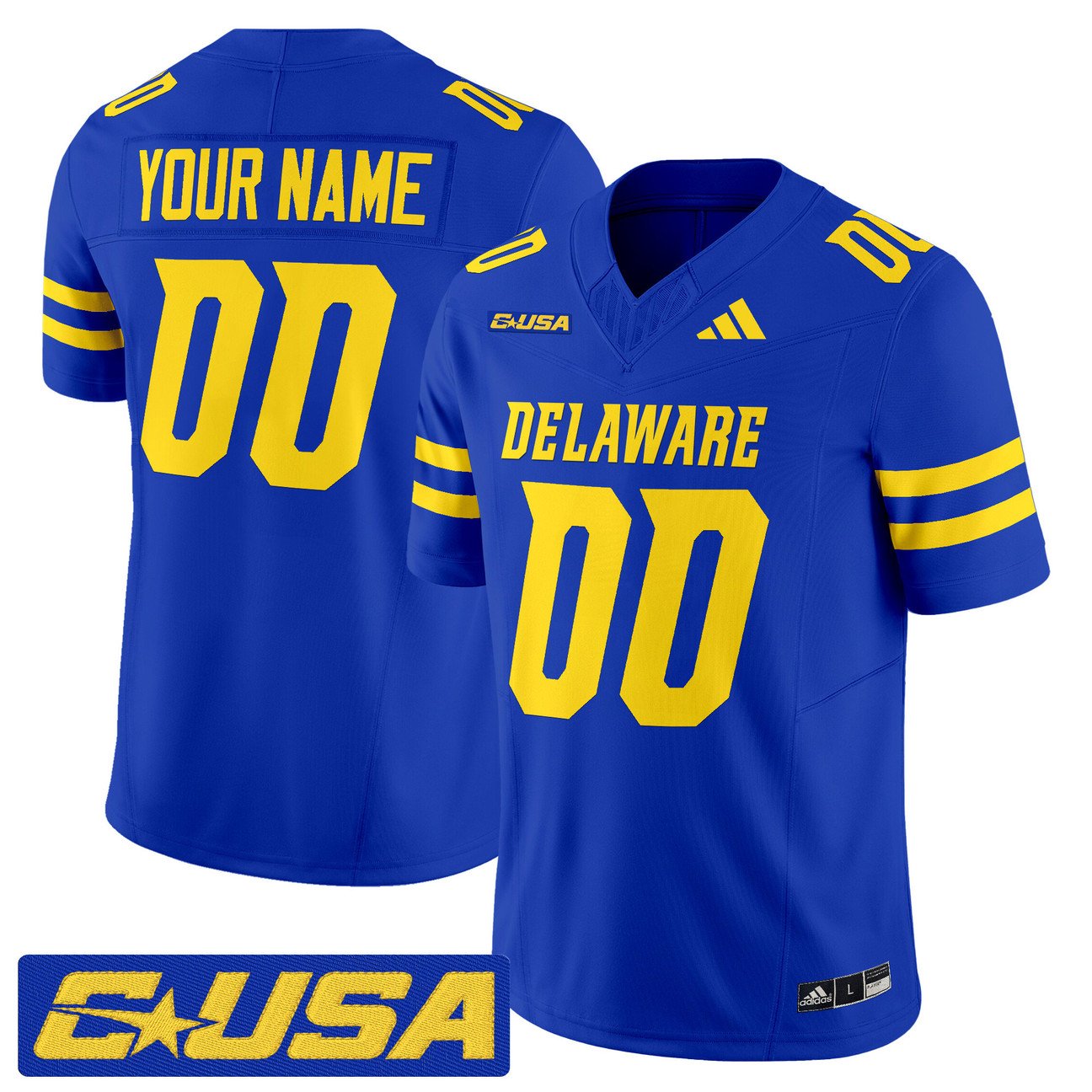 Custom Delaware Blue Hens Jersey Name, Number 2025 Vapor Limited Stitched