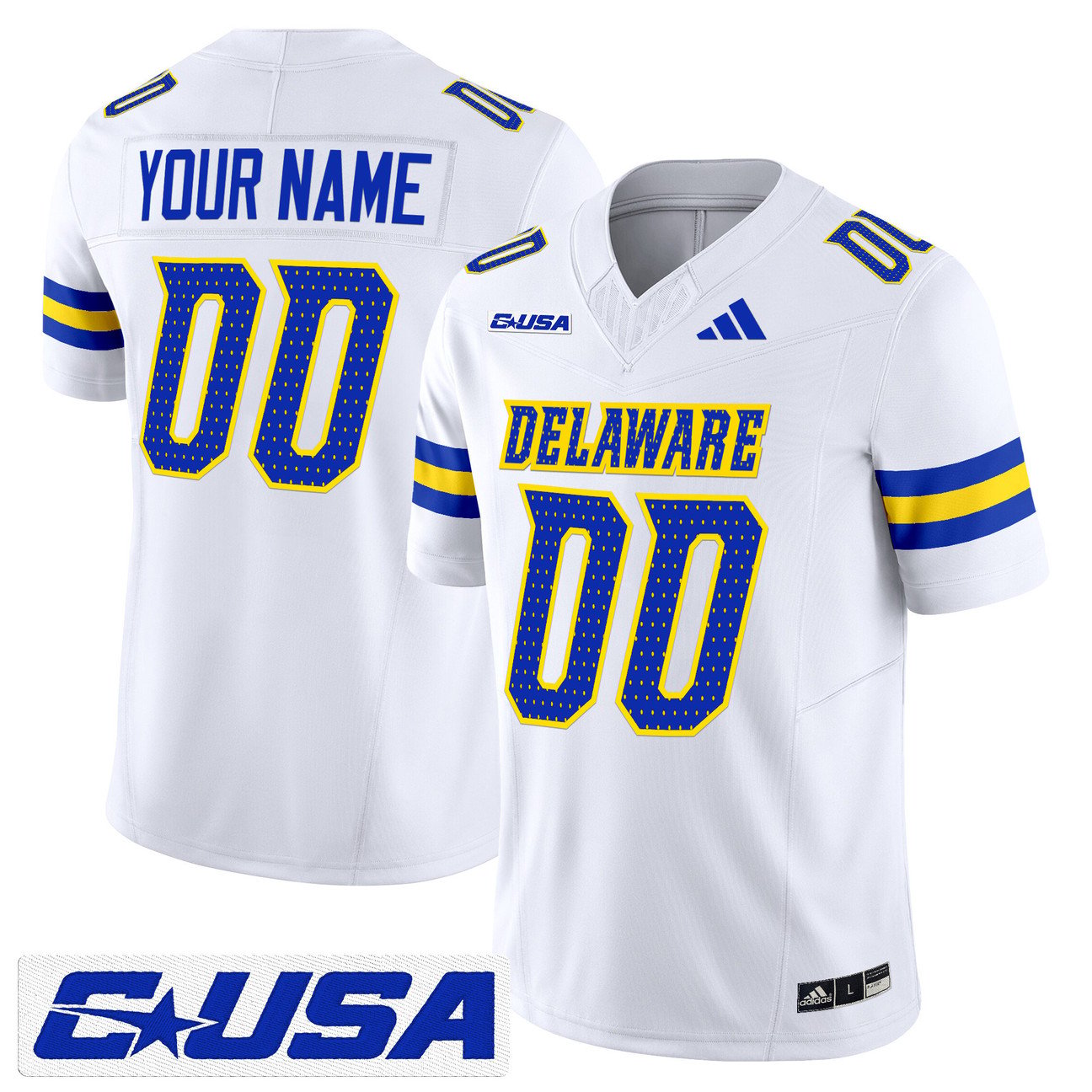 Custom Delaware Blue Hens Jersey Name, Number 2025 Vapor Limited Stitched