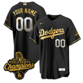 Custom Dodgers Jersey Name, Number Gold Collection Premier Stitched