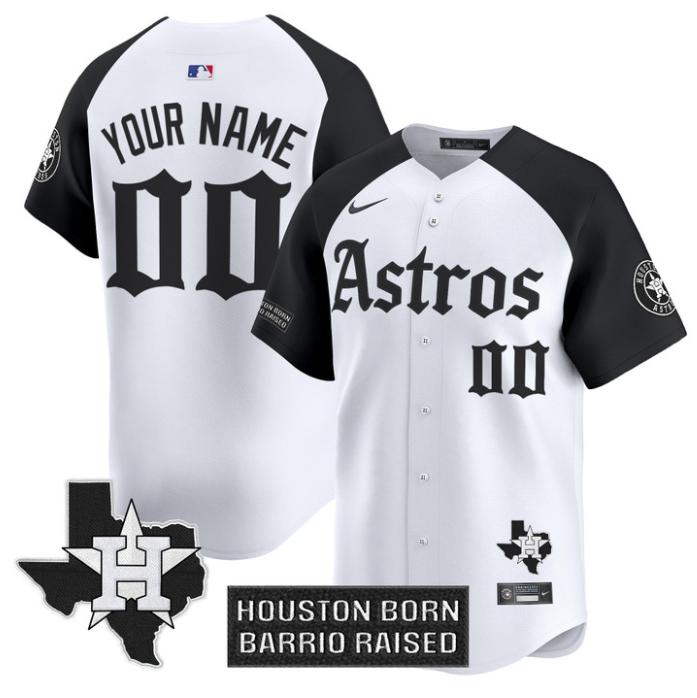 Custom Houston Astros Jersey Gothic Edition Vapor Premier Limited Stitched