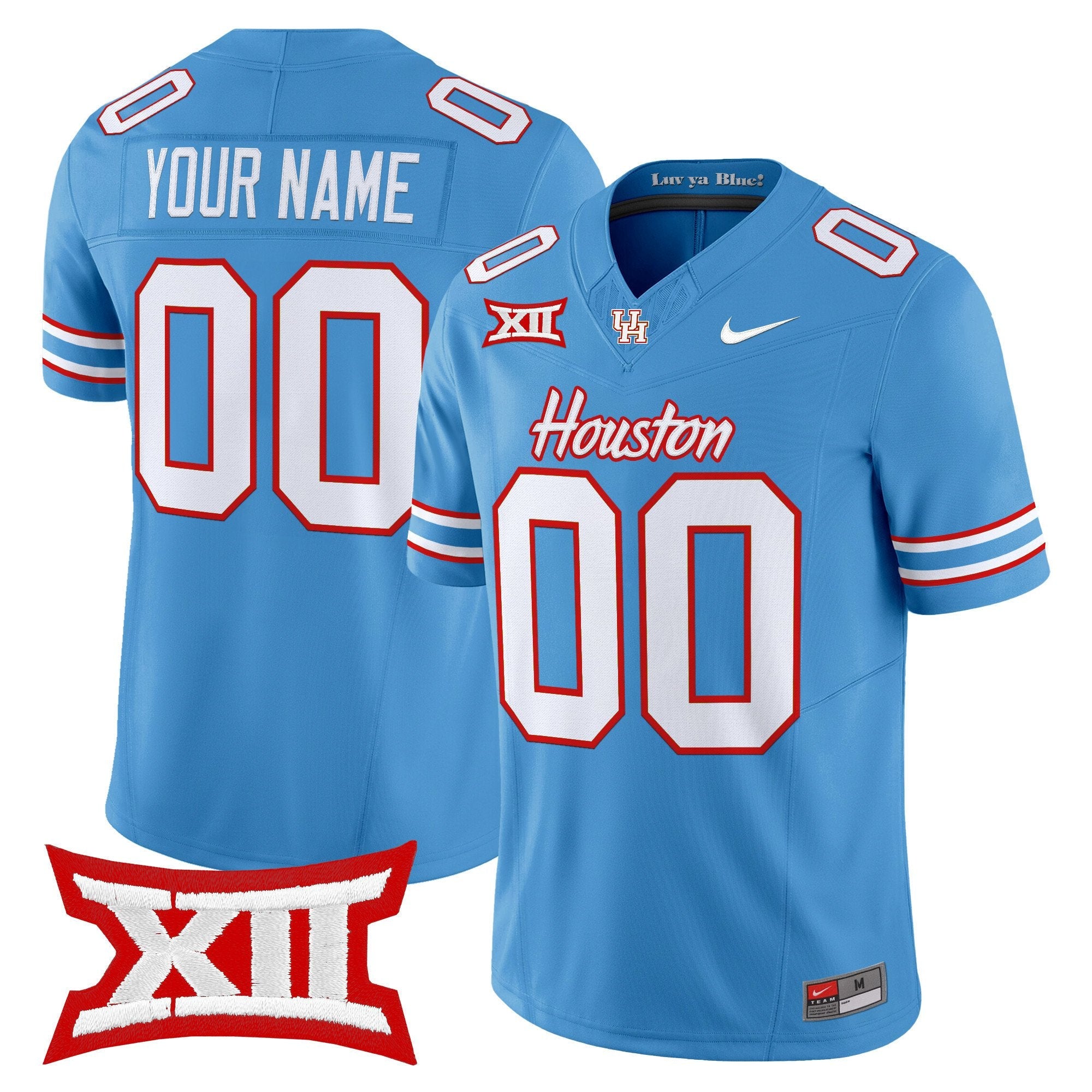 Custom Houston Cougars Jersey 2025 Oilers Inspired Limited Stitched