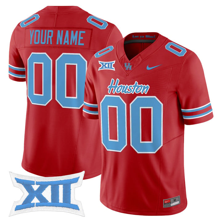 Custom Houston Cougars Jersey 2025 Oilers Inspired Limited Stitched