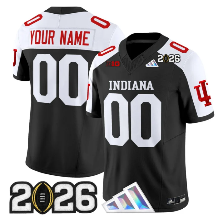 Custom Indiana Hoosiers Jerey 2026 CFP Final Patch V3 Stitched