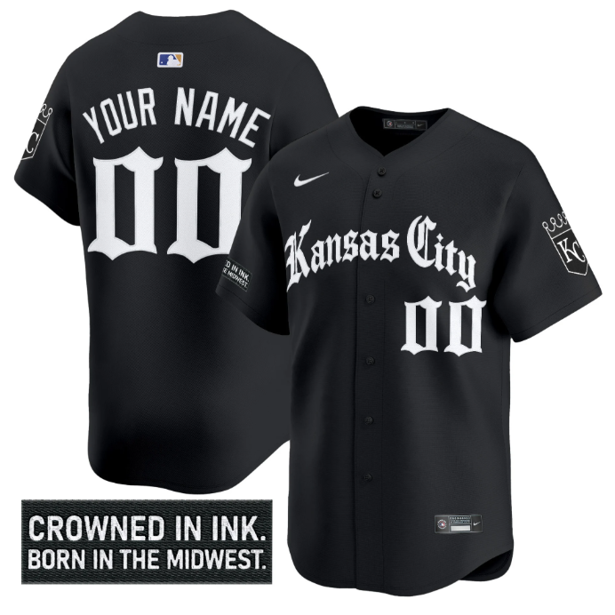 Custom Kansas City Royals Jersey Gothic Crown Edition Vapor Premier Limited Stitched