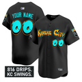 Custom Kansas City Royals Jersey Graffiti Crown Drop Limited Stitched