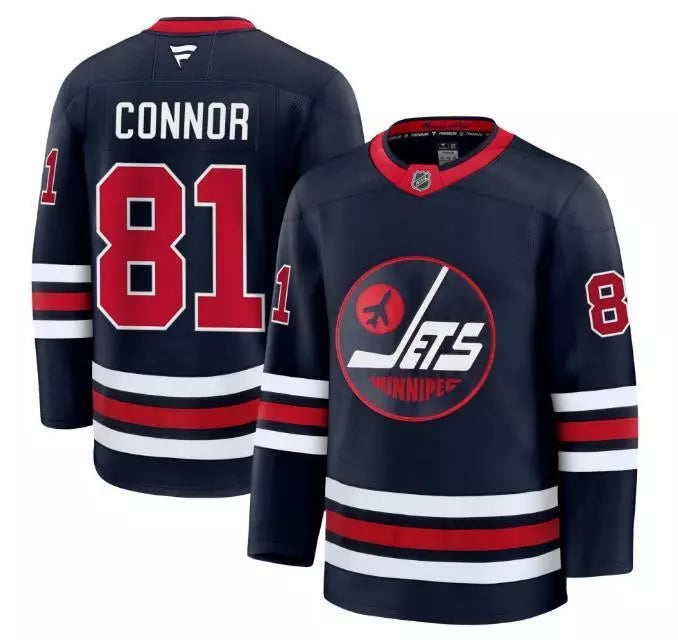 Custom Kyle Connor Jets Jersey - Alternate All Stitched