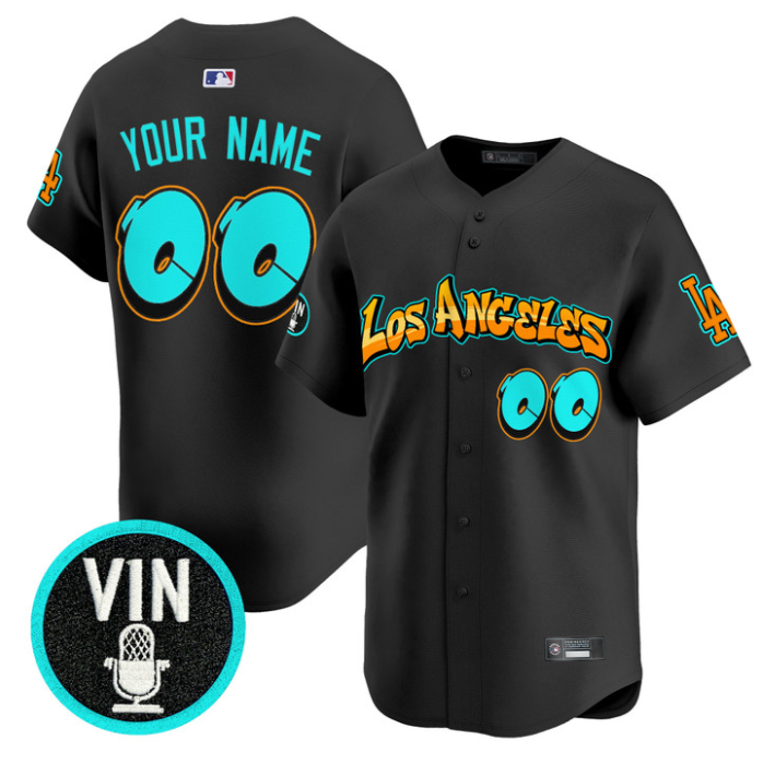 Custom Los Angeles Dodgers Jersey Graffiti Street Style Edition Stitched