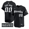 Custom Milwaukee Brewers Jersey Gothic 414 Shadows Edition Stitched