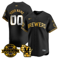 Custom Milwaukee Brewers Jersey Name, Number 2025 Limited Bob Uecker Patch Stitched