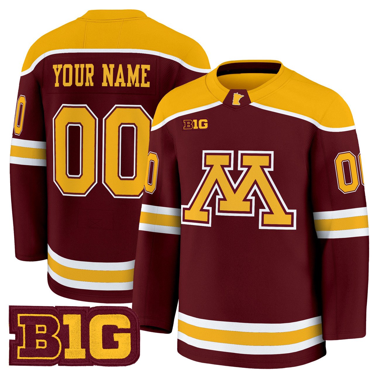 Custom Minnesota Golden Gophers Jersey Name, Number 2025-26 Stitched Gold