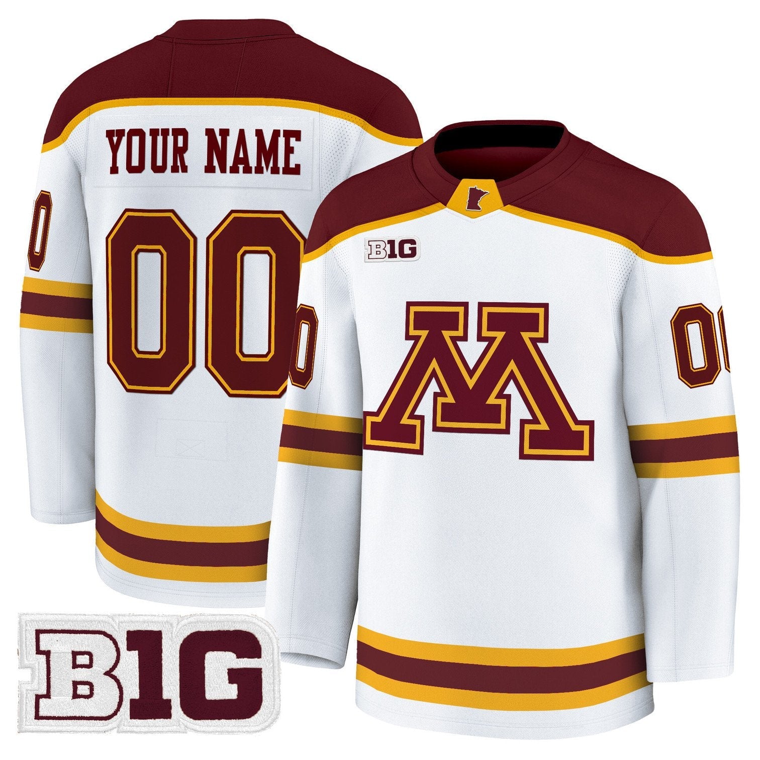Custom Minnesota Golden Gophers Jersey Name, Number 2025-26 Stitched Gold