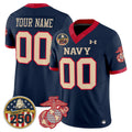 Custom Navy Midshipmen Jersey Name, Number USMC 250th Patch Stitched