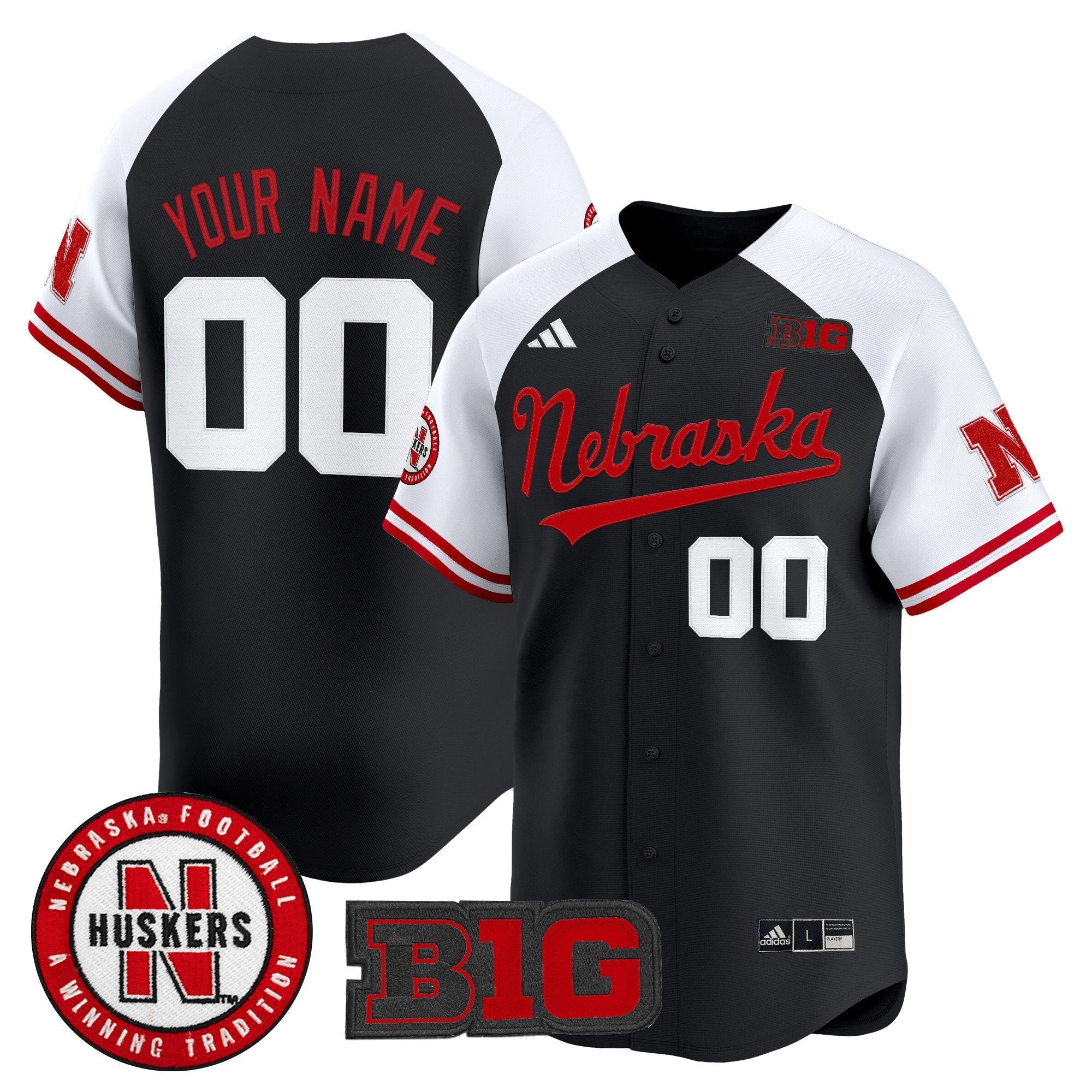 Custom Nebraska Cornhuskers Jersey Name, Number 2025 Vapor Baseball