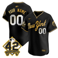 Custom New York Mets Jersey 2025 Jackie Robinson Patch Road Alternate Stitched