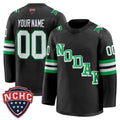 Custom North Dakota Fighting Hawks Jersey 2025-26 Premium Stitched Black