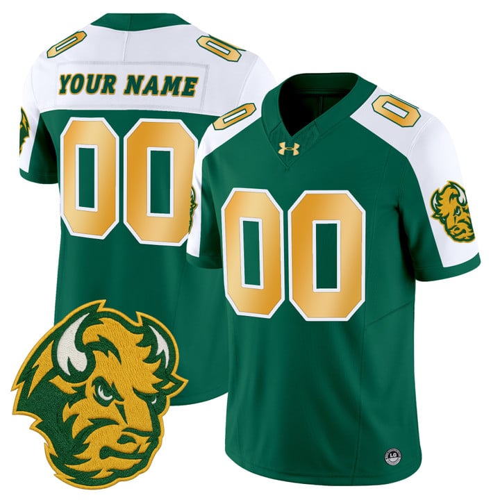 Custom North Dakota State Bison Jersey Name, Number Limited Stitched