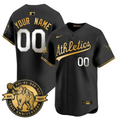 Custom Oakland Athletics Jersey 125th Anniversary Patch Premier Stitched