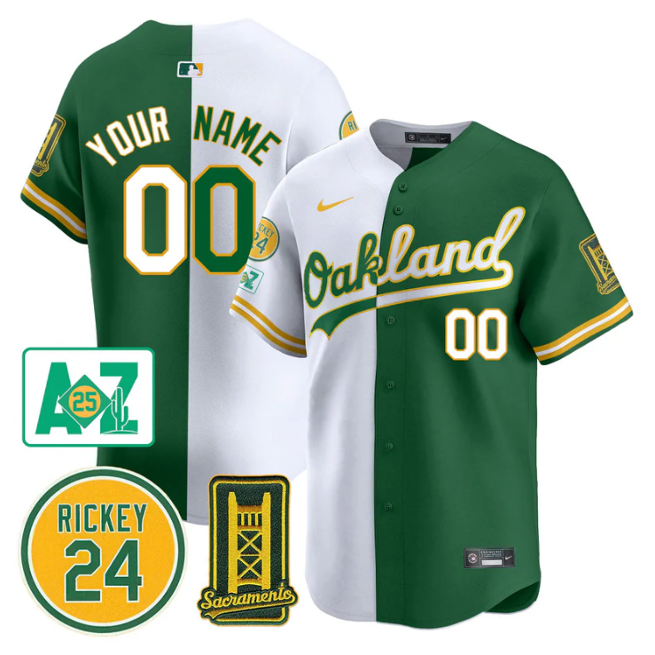 Custom Oakland Athletics Jersey 2025 Sacramento, Rickey Henderson Stitched