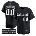 Custom Oakland Athletics Jersey Gothic East Bay Edition Stitched
