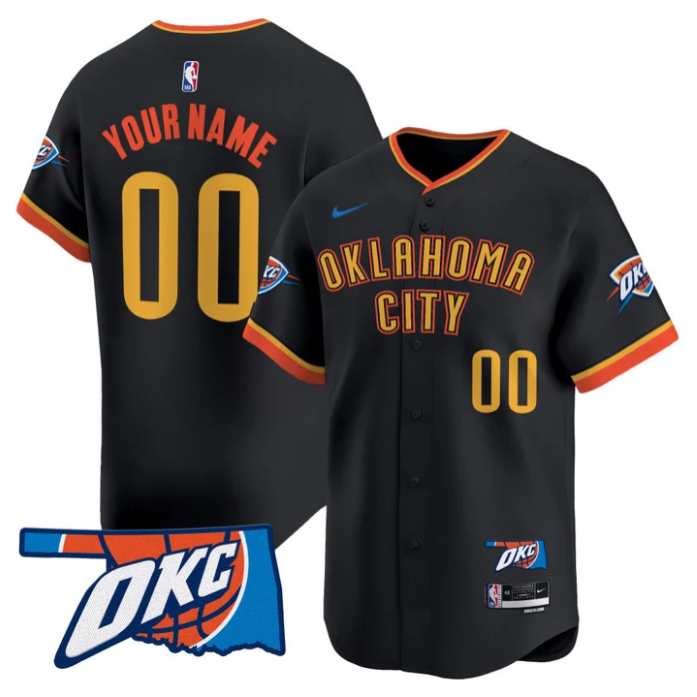 Custom Oklahoma City Thunder Jersey Vapor Baseball Stitched